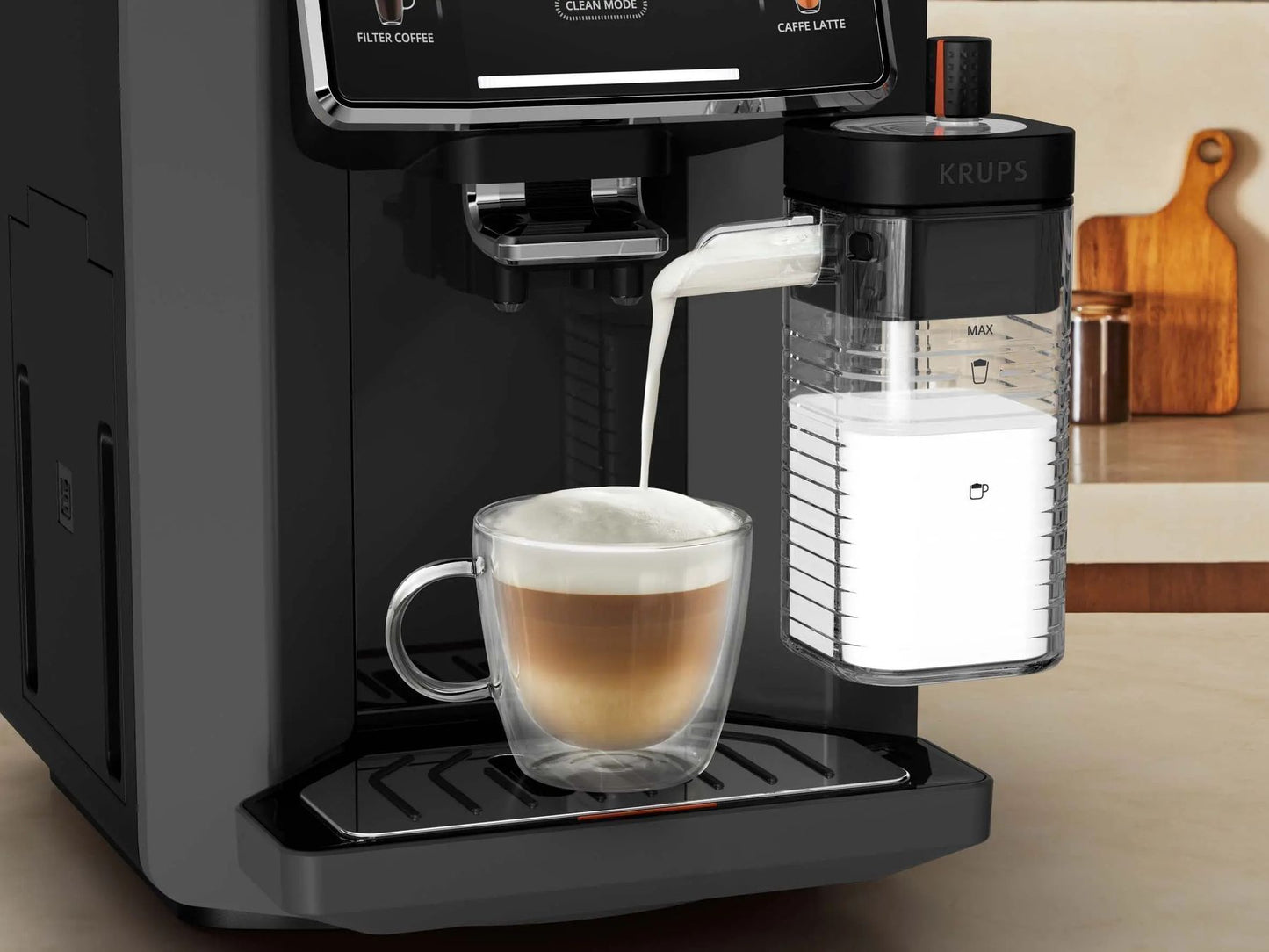 KRUPS Sensation Milk EA912HF0 Automatic Bean Coffee Machine – Black